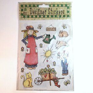 Vintage 90s Stickers Provo Craft Scrapbooking Cute Kawaii Cottagecore Garden NIP